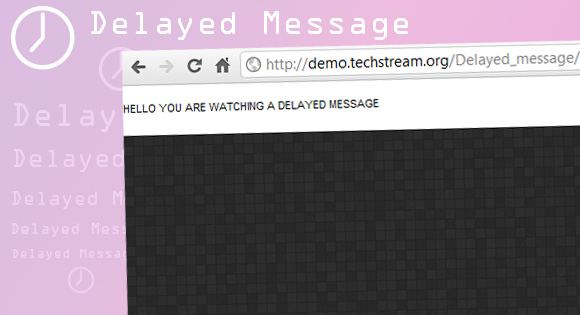 Delayed message with CSS3