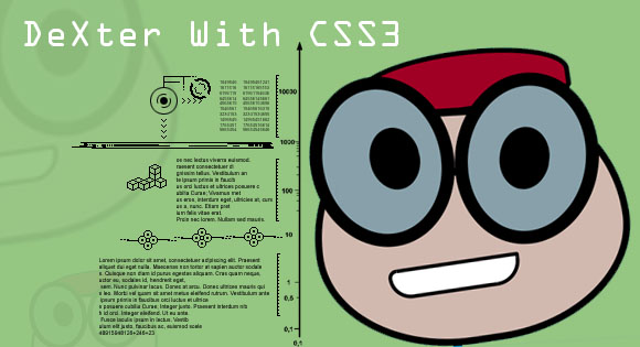 Dexter cartoon with CSS 3