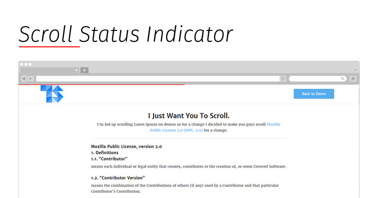 Scroll Status Indicator