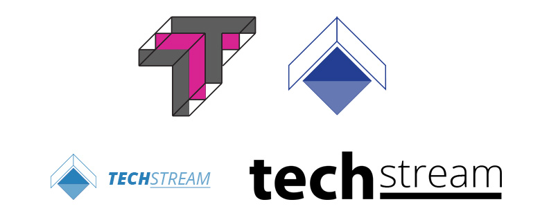 Tech Stream Logo Mockups